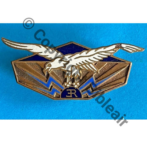 PROMO RADIO ROCHEFORT ECLAIRS BLEUS FOND DORE annee inconnue  SM (AUBERT) Bol Dos lisse Src.mesnil01 27Eur(x2) 